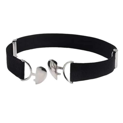 Designer Stretch Adjustable Belts for Girls Boys Back to School Supplies Heart Buckle Elastic Strength Belts for Kids Students - Image 4