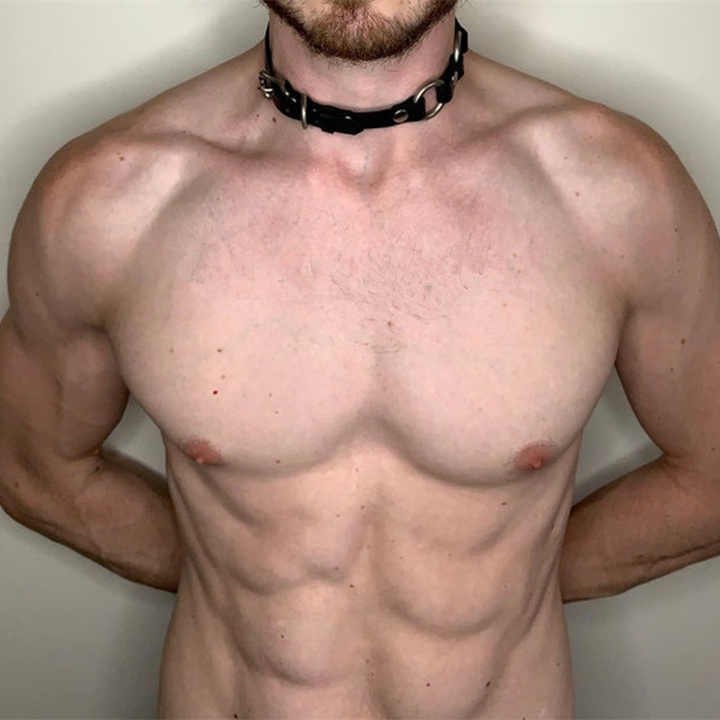 Punk Gothic Black Spikes Rivets Cone PU Leather Womens Man Choker Collar Necklace - Image 3