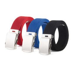 Wholesale 25mm Width Children's Belt Trend Fashion Kids Universal Pants Thickened Roll Buckle Canvas Belt Boys