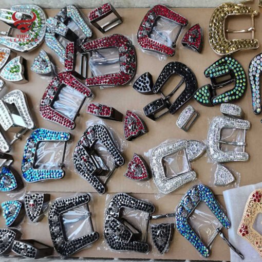 Wholesale Fashion Rhinestone Buckle Punk Rock Star Crystal Belt Buckle Custom studded Rhinestone Belt Buckle for Western Cowboy - Image 2