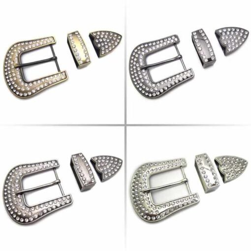 Wholesale Fashion Rhinestone Buckle Punk Rock Star Crystal Belt Buckle Custom studded Rhinestone Belt Buckle for Western Cowboy - Image 3