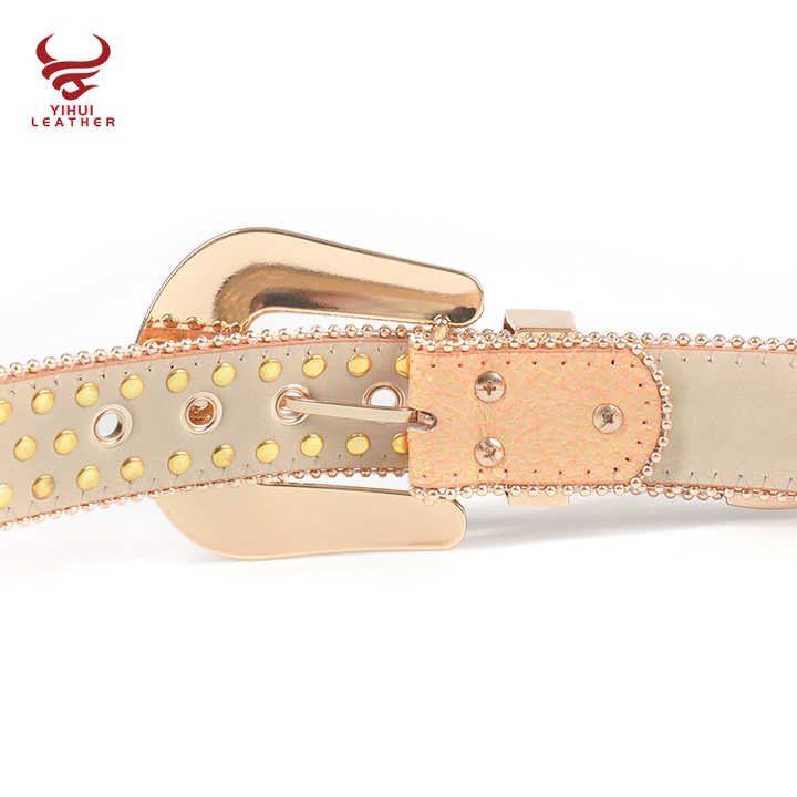 Dna Rhinestone Plus Size Western Men Women Orange Snake Pu Leather Red Rhinestone Custom logo Belts - Image 6