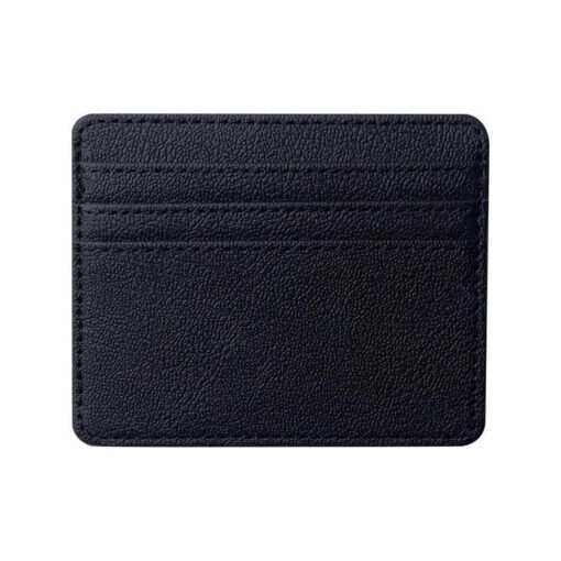 Custom Logo Leather Small Wallet Slim Minimalist Front Pocket Wallet Fashion RFID Blocking Faux Leather Mini Credit Card Holder - Image 5