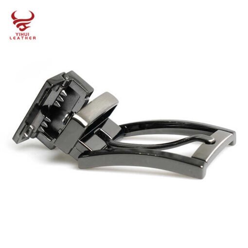 Custom Logo Simple Clip Reversible Pin Buckles Hardwares for Leather Belt Metal Alloy 35mm Prong Belt Buckle for Men - Image 3