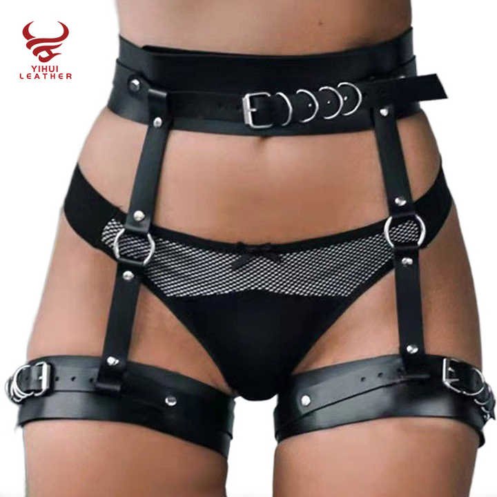Punk Leather Body Chain Adjustable Waist Chain Nightclub Party Girl Garter Belt Harness Belt Bdsm
