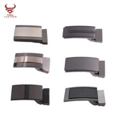 Custom logo Zinc Alloy Men's Belt Buckles Plain Plate Buckle With Teeth 25mm Side Belt Buckle for Leather Belts Men