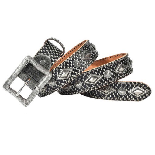 Leather Rivets Belts for Jeans Pants Fashion Studded Punk Ladies Belt Vintage Snake Pattern Genuine Leather Belt for Women - Image 5