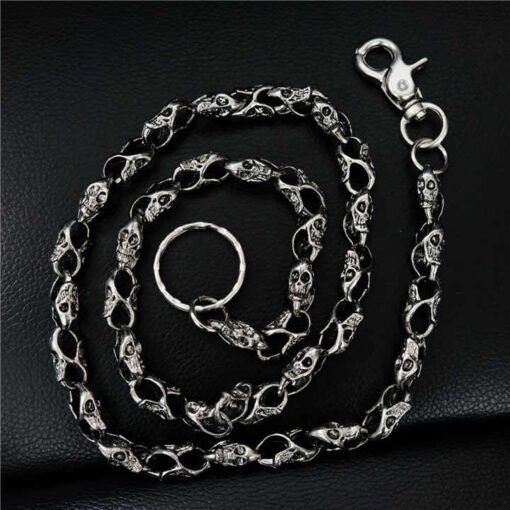 New Hip Hop Western Punk Wallet Chain Gothic Chunky Trouser Pants Chains Halloween Metal Heavy Duty Jean Pocket Skull Chains - Image 5