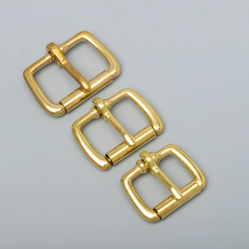 Wholesale Golden Metal Pin Belt Buckle for Webbing Leather Strap Custom Logo Solid Brass Roller Belt Buckle for Man