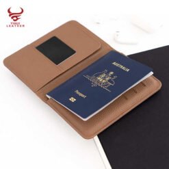 Custom logo Printing Travel Wallet Pu Leather Visa Holdres Passport Card Holder