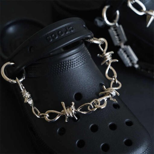 New Fashion Punk Gothic Chunky Decorative Shoes Chains Removable DIY Sandals Chains Funny Hole Shoes Metal Chain - Image 6