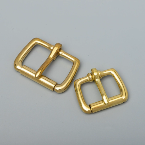 Wholesale Golden Metal Pin Belt Buckle for Webbing Leather Strap Custom Logo Solid Brass Roller Belt Buckle for Man - Image 4