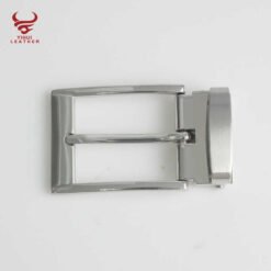 Custom Logo Simple Clip Reversible Pin Buckles Hardwares for Leather Belt Metal Alloy 35mm Prong Belt Buckle for Men