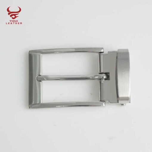 Custom Logo Simple Clip Reversible Pin Buckles Hardwares for Leather Belt Metal Alloy 35mm Prong Belt Buckle for Men