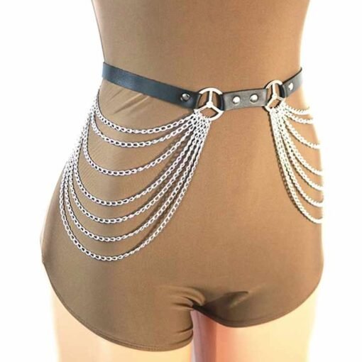 Erotic BDSM Sex Toys for Couples Leather Leg Bondage Body Harness Lingerie Goth Belt for Women - Image 3
