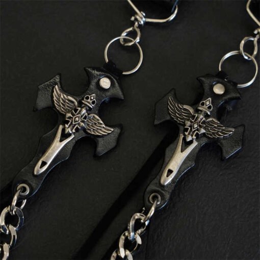 New Hip Hop Belt Western Heavy Duty Jeans Chains Goth Chunky Cross Jeans Pocket Chains Belt for Young Cowboys Cowgirls - Image 4