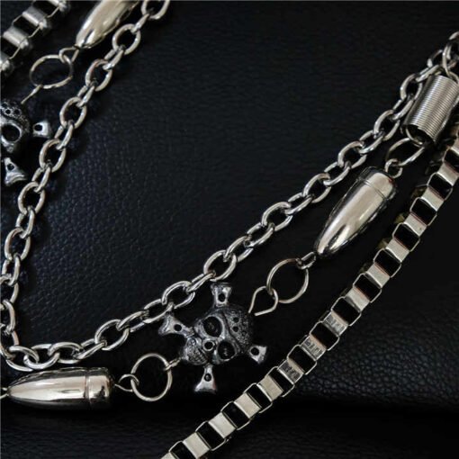 Key Chains for Hip Hop Rock Jean Gothic Cool Western Trousers Pocket Belt Biker Skull Wallet Chains Pants Chain for Men Women - Image 3
