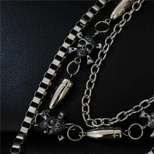 Key Chains for Hip Hop Rock Jean Gothic Cool Western Trousers Pocket Belt Biker Skull Wallet Chains Pants Chain for Men Women - Image 4
