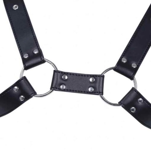 New Black PU Sexy Punk Chest Belt Clubwear Costume Body Harness Belt Gay Leather Body Chest Harness for Man - Image 6
