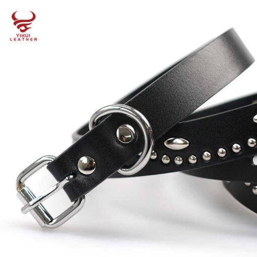 Custom 2025 New Designer Studded Flower Belts Top Grain Leather Pants Belt Women Novelty Studded Rivets Belts with Roller Buckle - Image 5