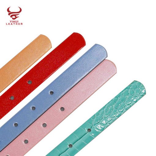 Designer New Crystal Leather Girls Chains Belts studded Rhinestone Belt Heart Buckle Colorful Leather Big Diamond Belts for Kids - Image 3