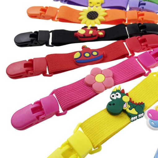 Fashion 40+ Style Baby Kids Elastic Strap With Plastic Clips for Pants Double_head Clamp - Image 4