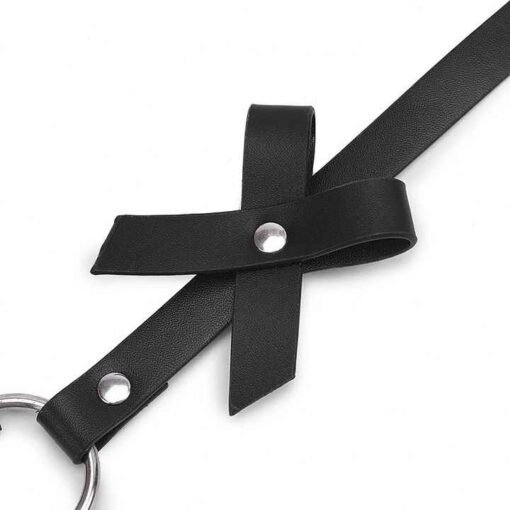 Adults Supplies, Latest Design Bdsm Bondage Fetish Adult Sexy Leather Lingerie Costume Harness With Hand Restraint Cuffs - Image 5