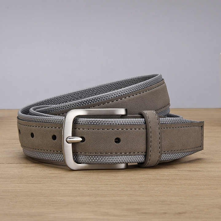 New Product Golf Casual Oxford Fabric Men's Belts Suede Leather Jeans Shorts Belts Alloy Pin Buckle Faux Leather Belt Mens