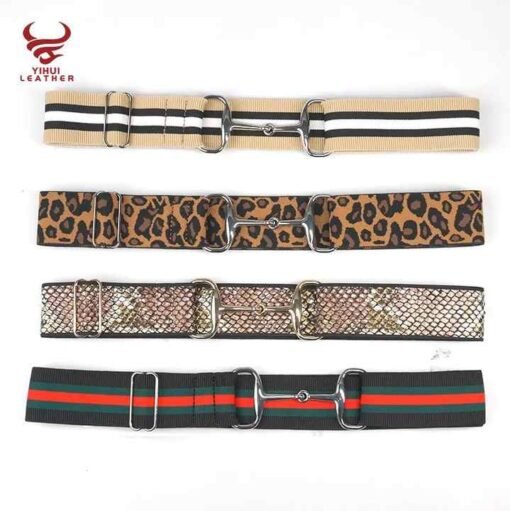 Custom Casual Belts Shinny 2 Inch Bit Clasp Buckle Cheap Horse Rider Elastic Horseback Riding Belts Belt for Women - Image 2