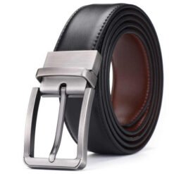 Hot Sale Rotated Buckle Men's Leather Belt Luxury Reversible Buckles Belts Boy Cowhide Genuine Leather Belts for Men Jeans Pants