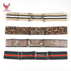 Manufacturers Wholesale Casual Woven Surcingle Belts Girls Cheap Horse Rider Adjustable Elastic Equestrian Belt Women