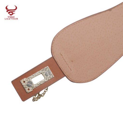 2022 New Fashion Suede Leather Female Dress Wide Waist Belts Leather Women Belt With Key Lock Buckle - Image 4
