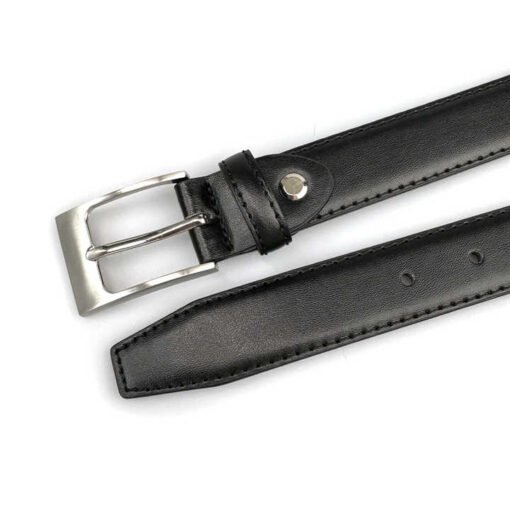 Wholesale Pin Buckle Genuine Leather Strap for Men Casual 100% Cow Leather Uniform Men Trouser Belt With Single Prong Buckle - Image 5