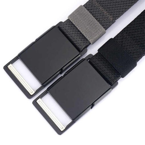 Wholesale Men's Nylon Webbing Belt With Magnetic Alloy Buckle Adjustable Canvas Nylon Tactical Belt for Men - Image 4