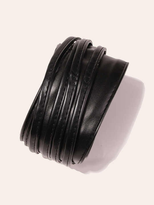 New Faux Leather Obi Wide Wrap Retro Self Tie Wrap Corset Belt Waistband Lady Dress Bowknot Wide PU Leather Obi Belt for Women - Image 6