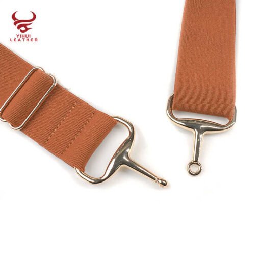 Custom Casual Belts Shinny 2 Inch Bit Clasp Buckle Cheap Horse Rider Elastic Horseback Riding Belts Belt for Women - Image 4