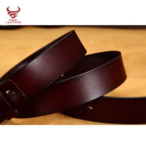 Custom Designer Soft Full Grain Leather Men Jeans Belt Fashion Pin Buckle Genuine Leather Belts for Women Jeans Dress - Image 4