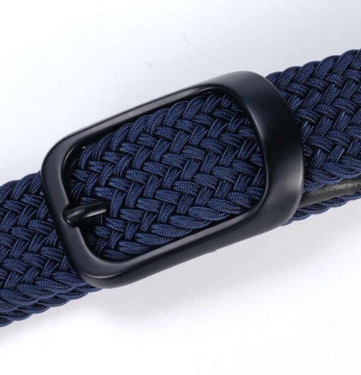 Wholesale Nylon Work Belts for Pants Shorts Elastic Braided Stretch Causal Men Belts 3.4CM Elastic Knitted Golf Belts for Adult - Image 3