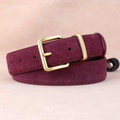 New Fashion Spring Wine Red Color Leather Belts With Square Ratchet Buckle Genuine Suede Leather Belts for Women Jeans Dress