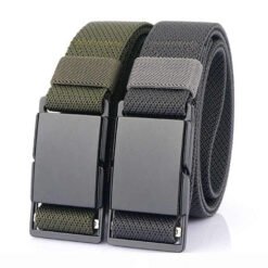 Wholesale Men's Nylon Webbing Belt With Magnetic Alloy Buckle Adjustable Canvas Nylon Tactical Belt for Men