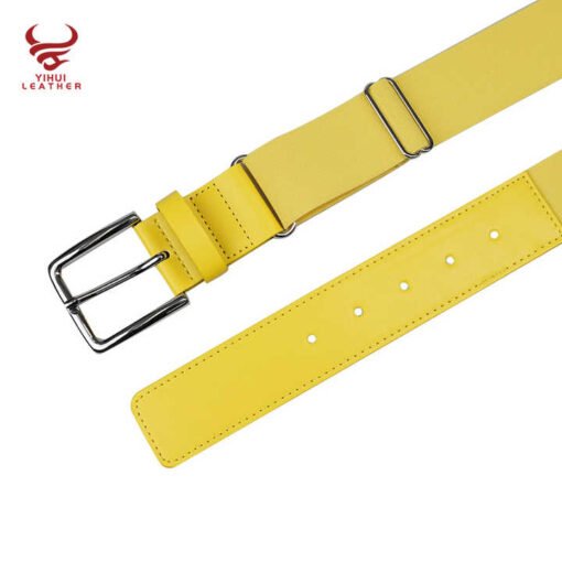 Wholesale Adult and Youth Softball Uniform Belts PU Leather Belt Elastic Stretch Braided Baseball Golf Belt for Men and Women - Image 2