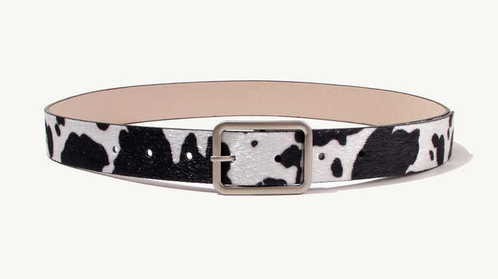 Wholesale Artificial Horse Hair Belts for Women Alloy Buckle Cow Pattern Waist Belt Fashion Faux Horse Hair Belt for Girl Ladies - Image 4