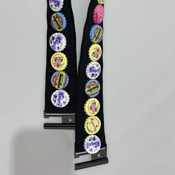 Custom Fashion Women Stretchy Waist Belt Elastic Skinny Belt for Ladies 2025 New Designer Punk Studded Wine Bottle Cap Belt - Image 4