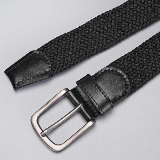 New Canvas Elastic Golf Belt Birthday Gifts Casual Jeans Pants Fabric Woven Belts Elastic Stretch Knitted Leather Belts for Men - Image 3