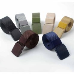 High Quality Webbing Canvas Outdoor Belt Men Leisure Plastic Belt Buckle Cut to Fit Canvas Nylon Web Belt Men