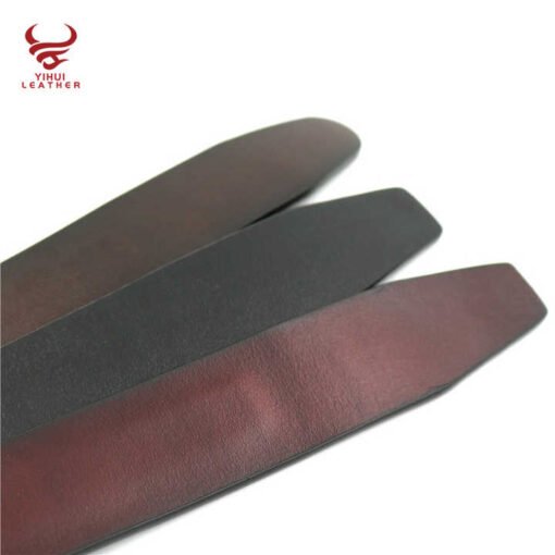 Customized Logo Ratchet Genuine Leather Belts Straps Man Automatic Detachable Jeans Belt PU Leather Straps for Men - Image 4