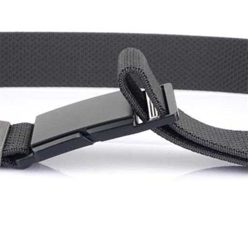 Wholesale Men's Nylon Webbing Belt With Magnetic Alloy Buckle Adjustable Canvas Nylon Tactical Belt for Men - Image 3