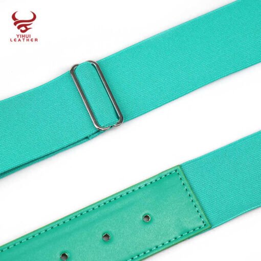 Wholesale Elastic Stretch Braided Softball Belt PU Leather Adjustable Youth Sports Belts Uniform Baseball Belt for Men Women - Image 5