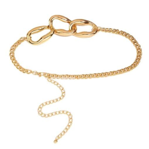 New Fashion Western Cowgirl Big Round Chains Belt Waist Belt for Women Dresses Punk Metal Golden Chain Belt for Ladies Girls - Image 5