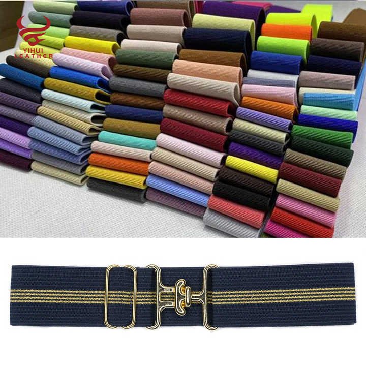 Factory Wholesale Cheap Designer Women Elastic Belts With Shark Buckle Equestrian Elastic Horse Rider Belt Girls - Image 2